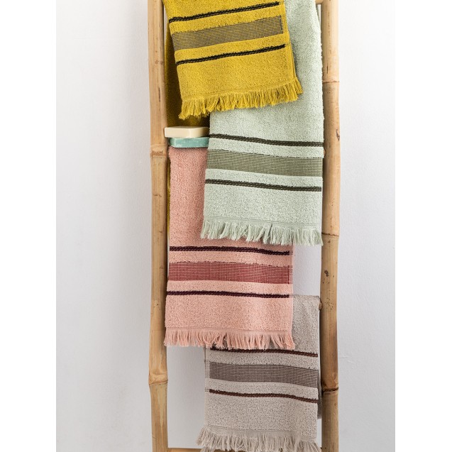 Σετ Πετσέτες 3 Τεμαχίων Palamaiki Nepal Hazel