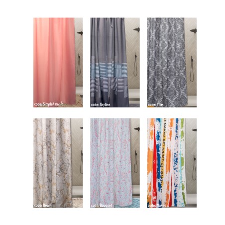 Σετ Μπάνιου Palamaiki Combo 2 Κουρτινα Simple