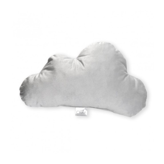 Baby Oliver Μαξιλάρι Διακ/Κο Σύννεφο Βελουτέ Γκρι 45X26