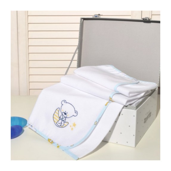 Baby Oliver Des -181 Πάνα Φανελένια Σιέλ Αρκουδάκι...