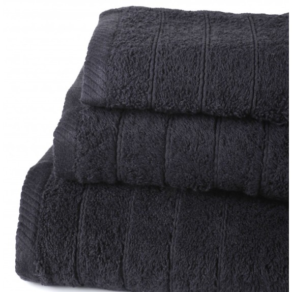 Σετ Πετσέτες 3 Τεμαχίων Sb Home Bonzai Black