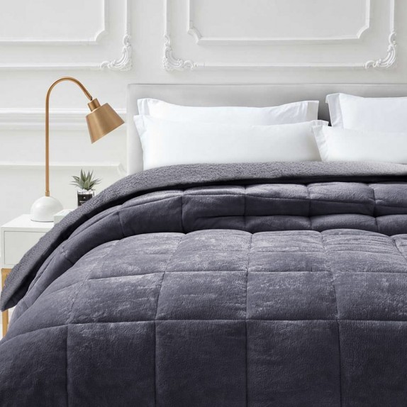 Κουβερτοπάπλωμα Μονό Sb Home Luster Carbone 160x240