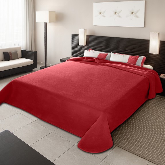 Κουβέρτα Ισπανίας Μονη 160X220 Belpla Ster Plain Red(34)