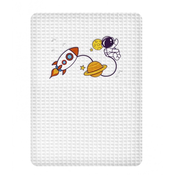 Κουβέρτα Πικε Κουνιας Adam Home Space White