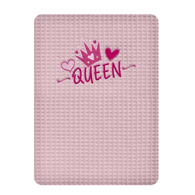 Κουβέρτα Πικε Κουνιας 110X140 Adam Home Queen Pink