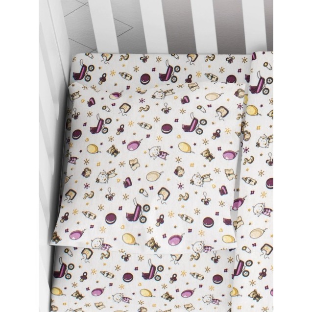 Βρεφική Μαξιλαροθήκη Φανελένια Dimcol Baby 01...