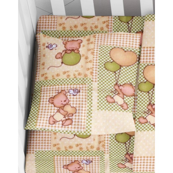 Βρεφική Μαξιλαροθήκη Φανελένια Dimcol Baloon 76 35Χ45 Beige