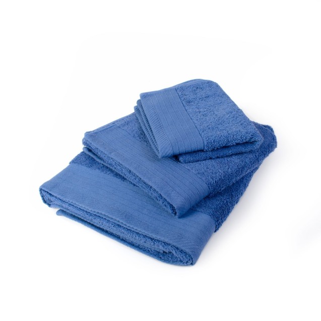 Σετ Πετσέτες 3 Τεμαχίων Dimcol Πενιε 500 Gsm Μπλε 