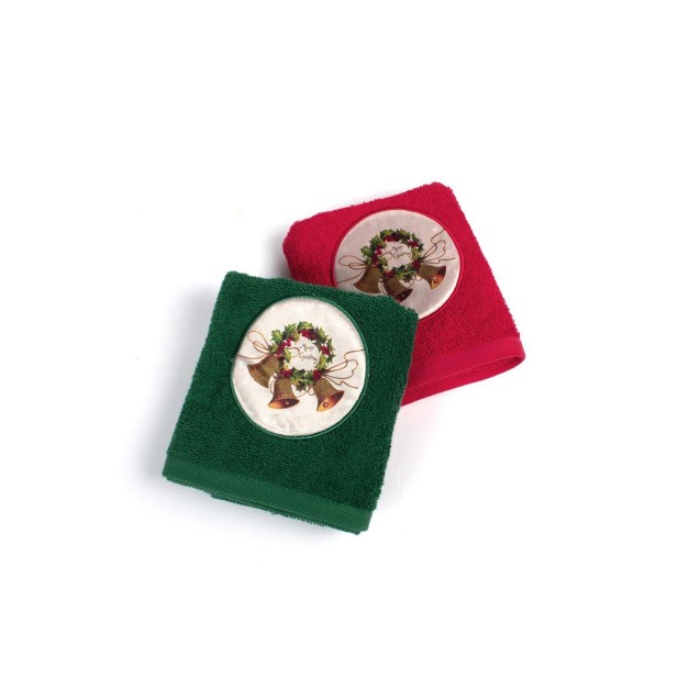 Χριστουγεννιάτικο Σετ Πετσέτες 2 τεμ Dimcol...