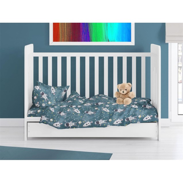 Παπλωματοθήκη Φανελένια Κούνιας Dimcol Galaxy...