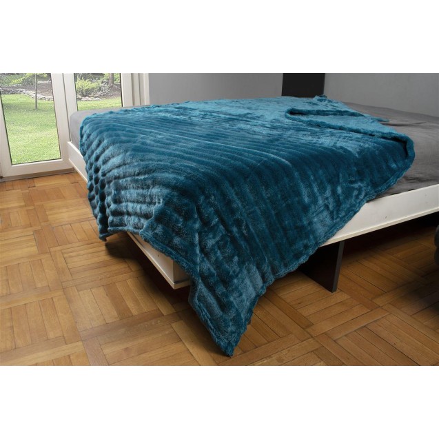 Κουβέρτα Fleece Μονή Dimcol 13 Petrol 160X220