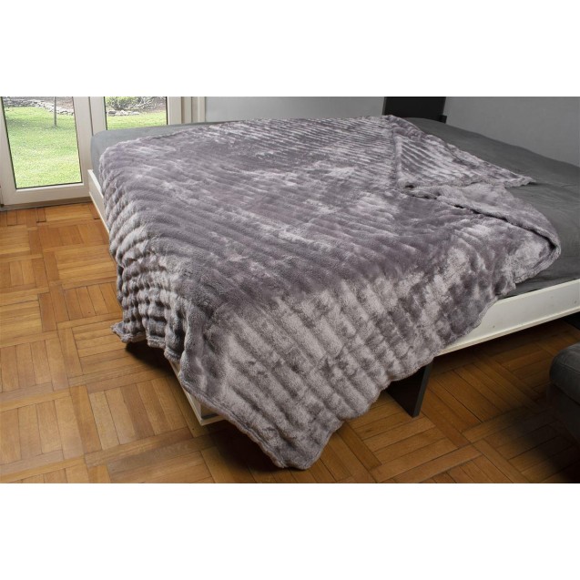 Κουβέρτα Fleece Υπέρδιπλη Dimcol 16 Grey 220X240