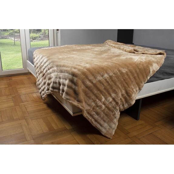 Κουβέρτα Fleece Μονή Dimcol 12 Beige 160X220