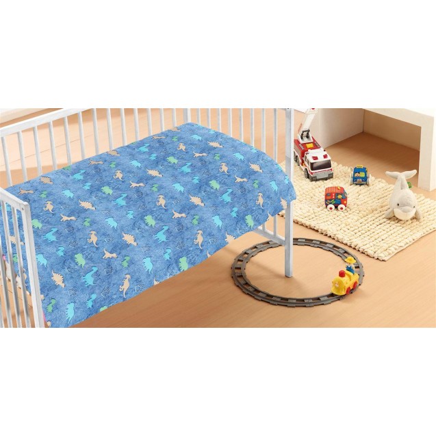 Κουβέρτα Fleece φωσφοριζέ Dimcol Dinosaur 110X140
