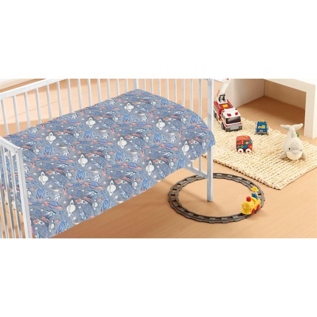 Κουβέρτα Fleece φωσφοριζέ Dimcol Galaxy 110X140