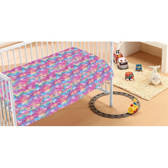 Κουβέρτα Fleece φωσφοριζέ Dimcol Unicorn 110X140