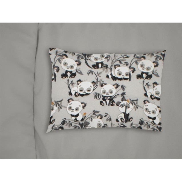 Παιδική Μαξιλαροθήκη Φανελένια Dimcol Panda...