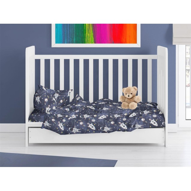 Παπλωματοθήκη Φανελένια Κούνιας Dimcol Galaxy...