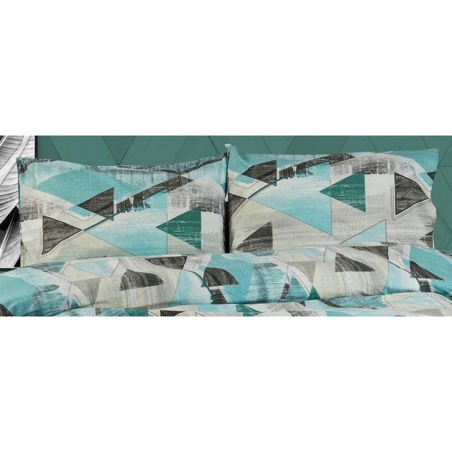 Μαξιλαροθηκη Dimcol Geometrical 332 50X70 Petrol