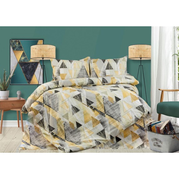 Παπλωματοθήκη Φανελένια Υπέρδιπλη Dimcol Geometrical 333...