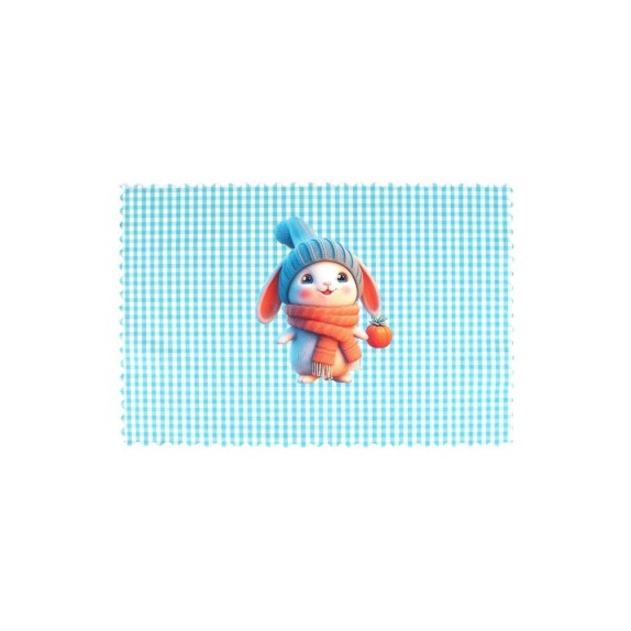 Σουπλά Φαγητού Dimcol Winter Bunny 39 35X50 Σιελ