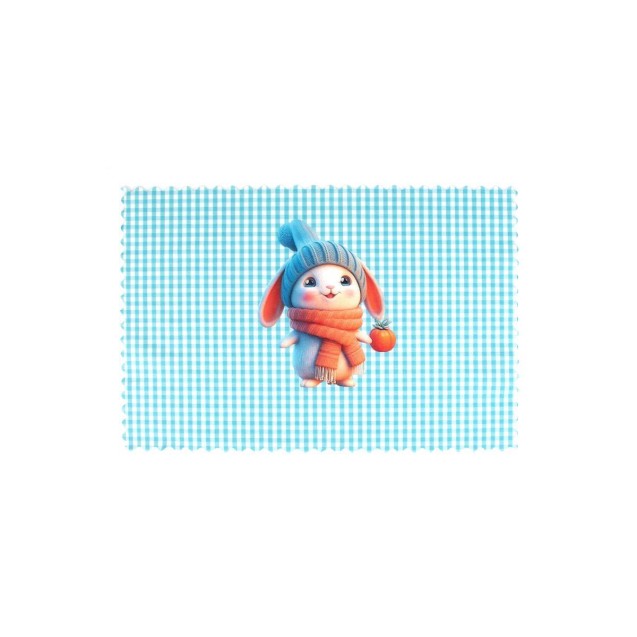 Σουπλά Φαγητού Dimcol Winter Bunny 39 35X50 Σιελ