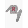 Πυτζάμα Παιδική Minerva Happy Love Γκρι 61881-649 Μέγεθος - No12