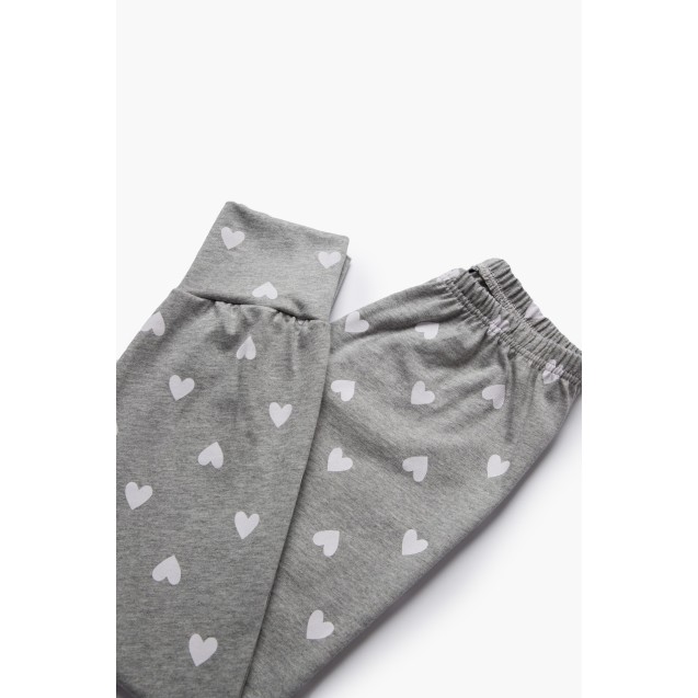 Πυτζάμα Παιδική Minerva Happy Love Γκρι...