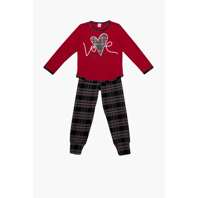 Πυτζάμα Παιδική Minerva Love your Self Κόκκινο...