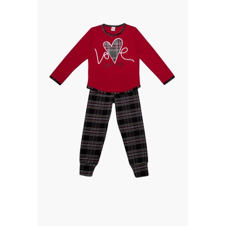 Πυτζάμα Παιδική Minerva Love your Self Κόκκινο 61884-018 Μέγεθος - No6