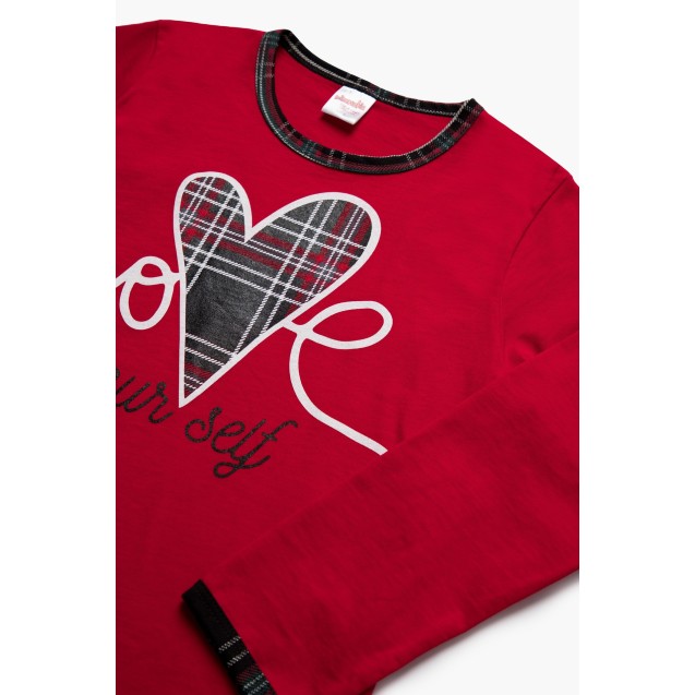 Πυτζάμα Παιδική Minerva Love your Self Κόκκινο...