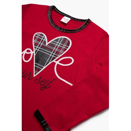 Πυτζάμα Παιδική Minerva Love your Self Κόκκινο 61884-018 Μέγεθος - No6
