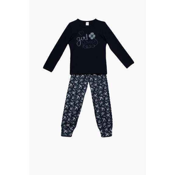 Πυτζάμα Παιδική Minerva Girl Power Navy Blue 61892-100...