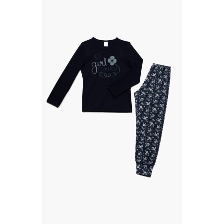 Πυτζάμα Παιδική Minerva Girl Power Navy Blue 61892-100 Μέγεθος - No4