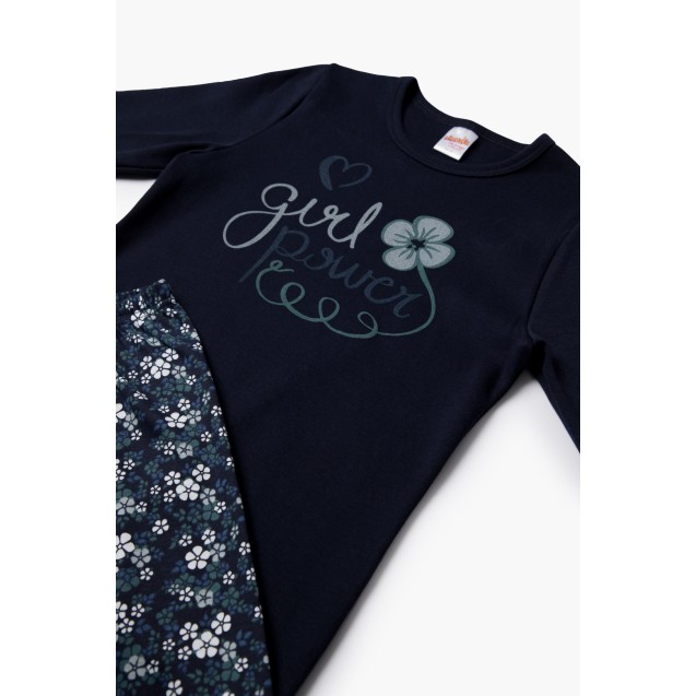 Πυτζάμα Παιδική Minerva Girl Power Navy Blue...