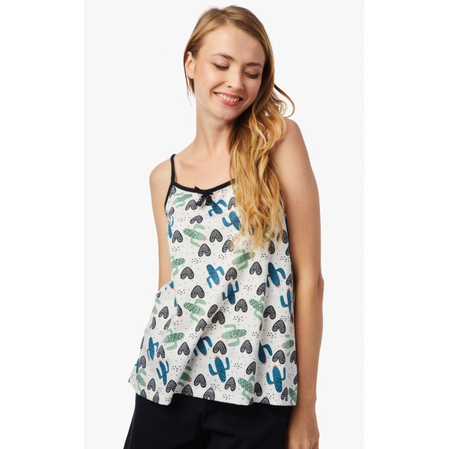 Πυτζάμα Γυναικεία Καλοκαιρινή Minerva Cactus...