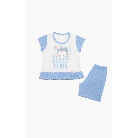 Πυτζάμα Βρεφική Καλοκαιρινή Minerva Sleep Time Λευκό 61933-005 Μέγεθος - No4