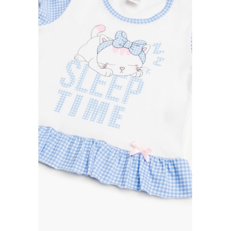 Πυτζάμα Βρεφική Καλοκαιρινή Minerva Sleep Time Λευκό 61933-005 Μέγεθος - No4