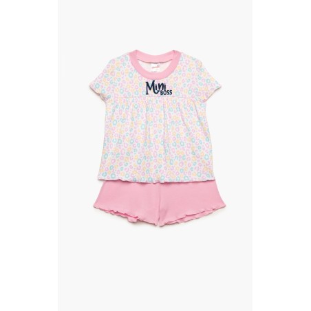Πυτζάμα Βρεφική Καλοκαιρινή Minerva Mini Boss Ροζ-Σιέλ 61934-127 Μέγεθος - No1