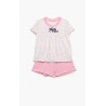 Πυτζάμα Βρεφική Καλοκαιρινή Minerva Mini Boss Ροζ-Σιέλ 61934-127 Μέγεθος - No3