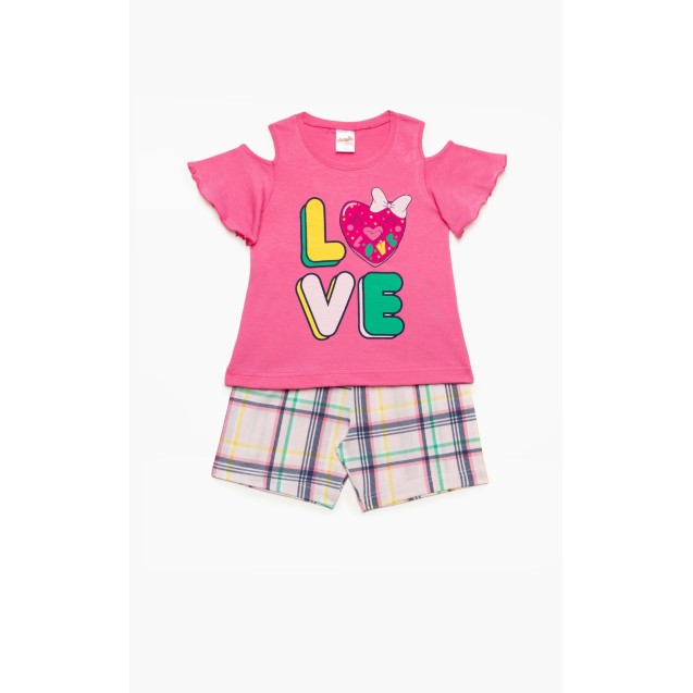 Πυτζάμα Βρεφική Καλοκαιρινή Minerva Dad Mom Me...