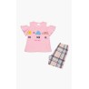 Πυτζάμα Βρεφική Καλοκαιρινή Minerva Dad Mom Me Ροζ 61935-152 Μέγεθος - No3