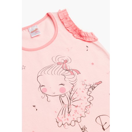 Πυτζάμα Βρεφική Καλοκαιρινή Minerva Dance Puppy Pink Coral 61936-020 Μέγεθος - No1
