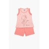 Πυτζάμα Βρεφική Καλοκαιρινή Minerva Dance Puppy Pink Coral 61936-020 Μέγεθος - No2