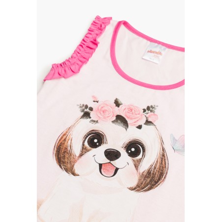 Πυτζάμα Βρεφική Καλοκαιρινή Minerva Dance Puppy Φούξια 61936-157 Μέγεθος - No4