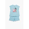 Πυτζάμα Βρεφική Καλοκαιρινή Minerva Summer Party Σιέλ 61937-181 Μέγεθος - No1