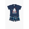 Πυτζάμα Βρεφική Καλοκαιρινή Minerva Summer Vibes Μπλε Ραφ 61941-107 Μέγεθος - No4