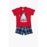 Πυτζάμα Βρεφική Καλοκαιρινή Minerva Summer Vibes Κόκκινο 61941-118 Μέγεθος - No2