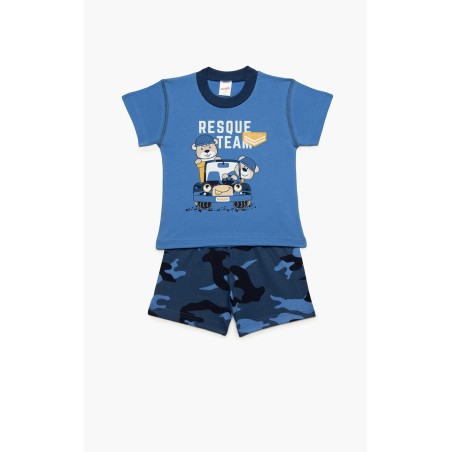 Πυτζάμα Βρεφική Καλοκαιρινή Minerva Resque Team Μπλε 61942-550 Μέγεθος - No1