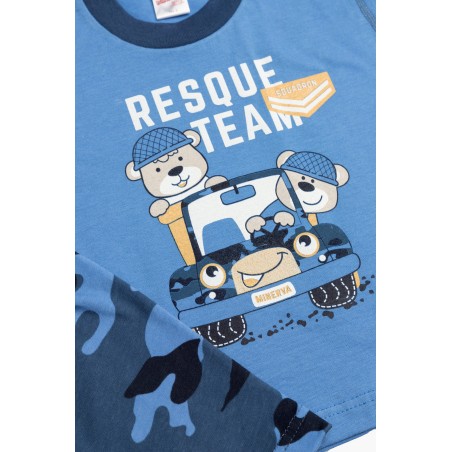 Πυτζάμα Βρεφική Καλοκαιρινή Minerva Resque Team Μπλε 61942-550 Μέγεθος - No1